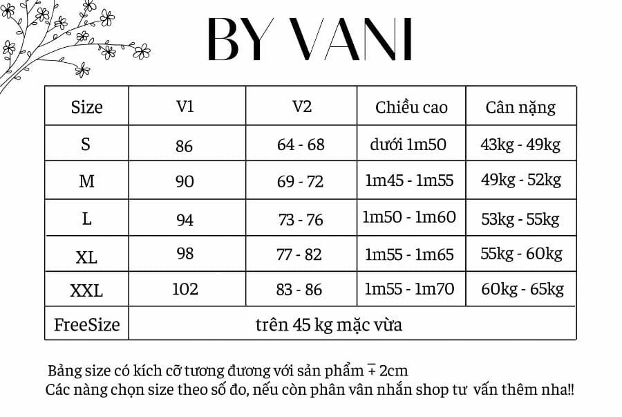 Bảng size Váy Tafta Cổ Vuông Tay Bồng Form Chữ A Đính Hoa M71