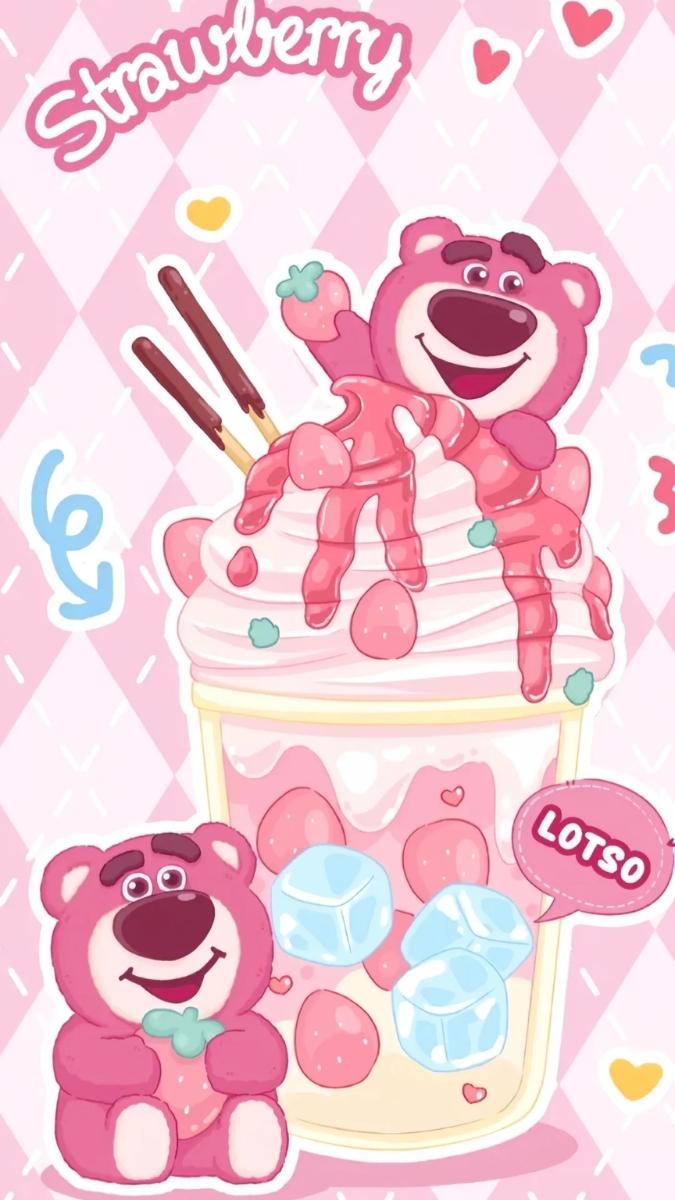 44+ Hình nền gấu dâu cute dễ thương cho mọi chiếc điện thoại