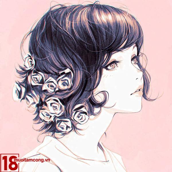 gái xinh tóc ngang vai