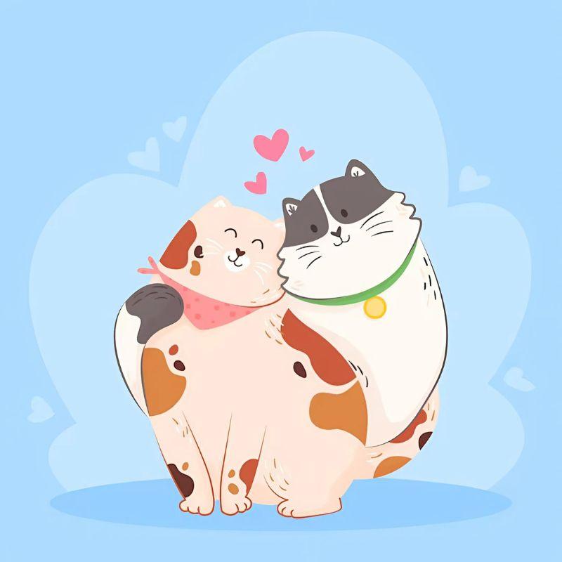 1000+ Ý Tưởng Avatar Đôi Cute Mèo Siêu Lãng Mạn Dành Cho Các Cặp Đôi