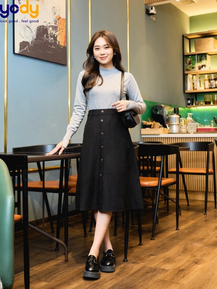 10+ cách phối đồ với chân váy xòe dài TRẺ TRUNG TRANG NHÃ