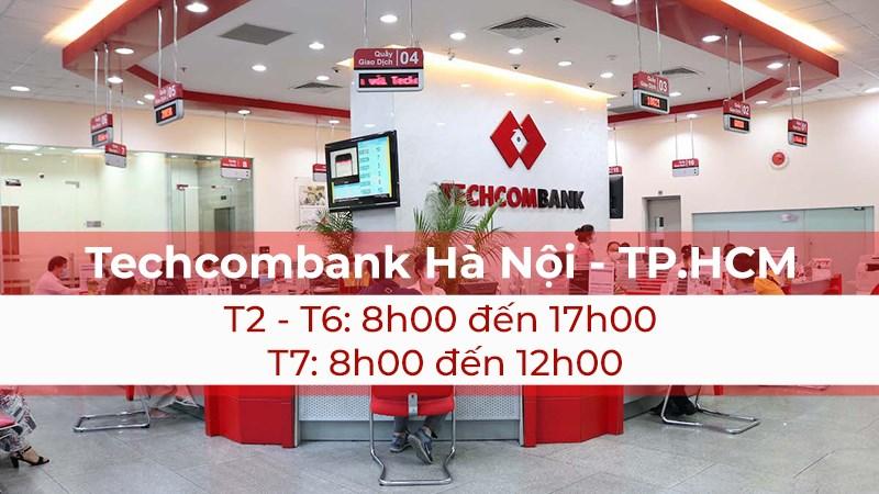 Giờ làm việc ngân hàng Techcombank toàn quốc mới nhất 2024