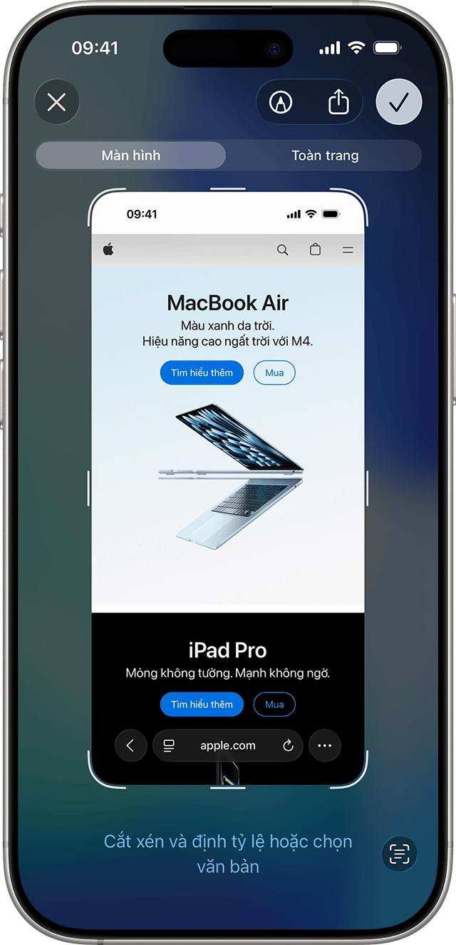 Chụp ảnh màn hình trên iPhone