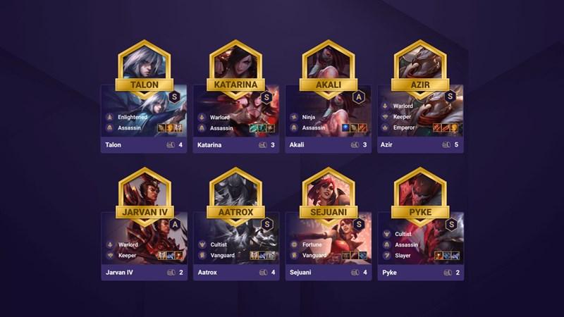 Cách chơi đội hình Thần Tài Sát Thủ DTCL Mùa 4.5