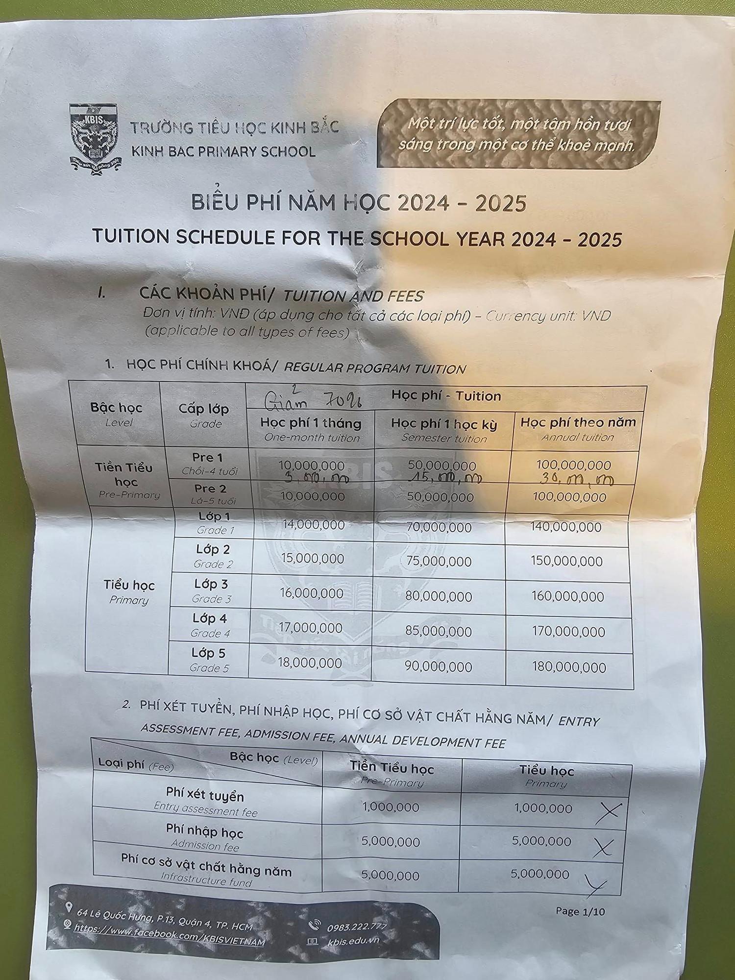 TPHCM: Trường tiểu học Kinh Bắc giữ trẻ 5 tuổi khi chưa được cấp phép