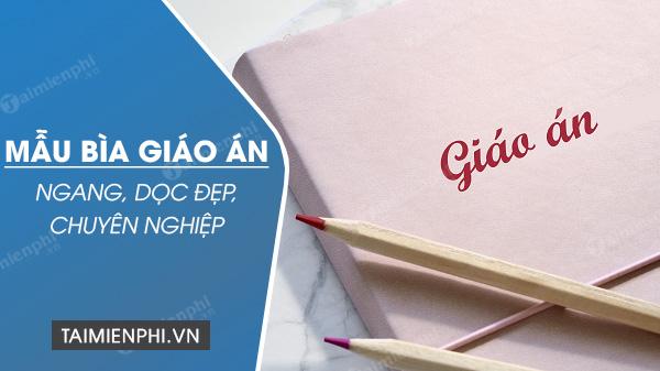 Mẫu bìa giáo án