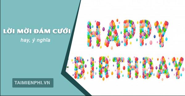 Lời mời tham gia tiệc sinh nhật đơn giản, trang trọng