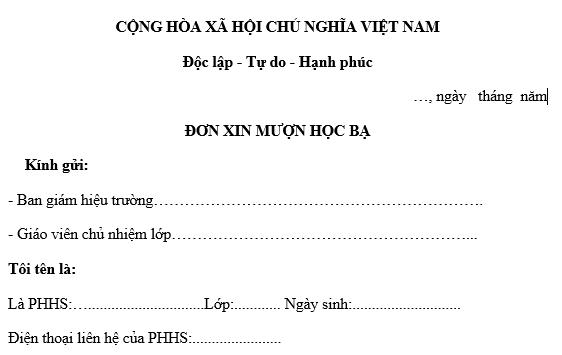Tổng hợp mẫu đơn xin mượn học bạ mới nhất 2025 phổ biến, thông dụng và cách viết