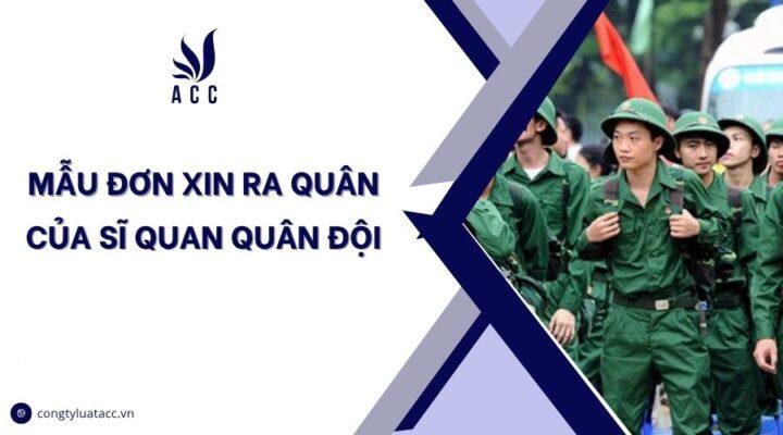 Mẫu đơn xin ra quân của sĩ quan quân đội