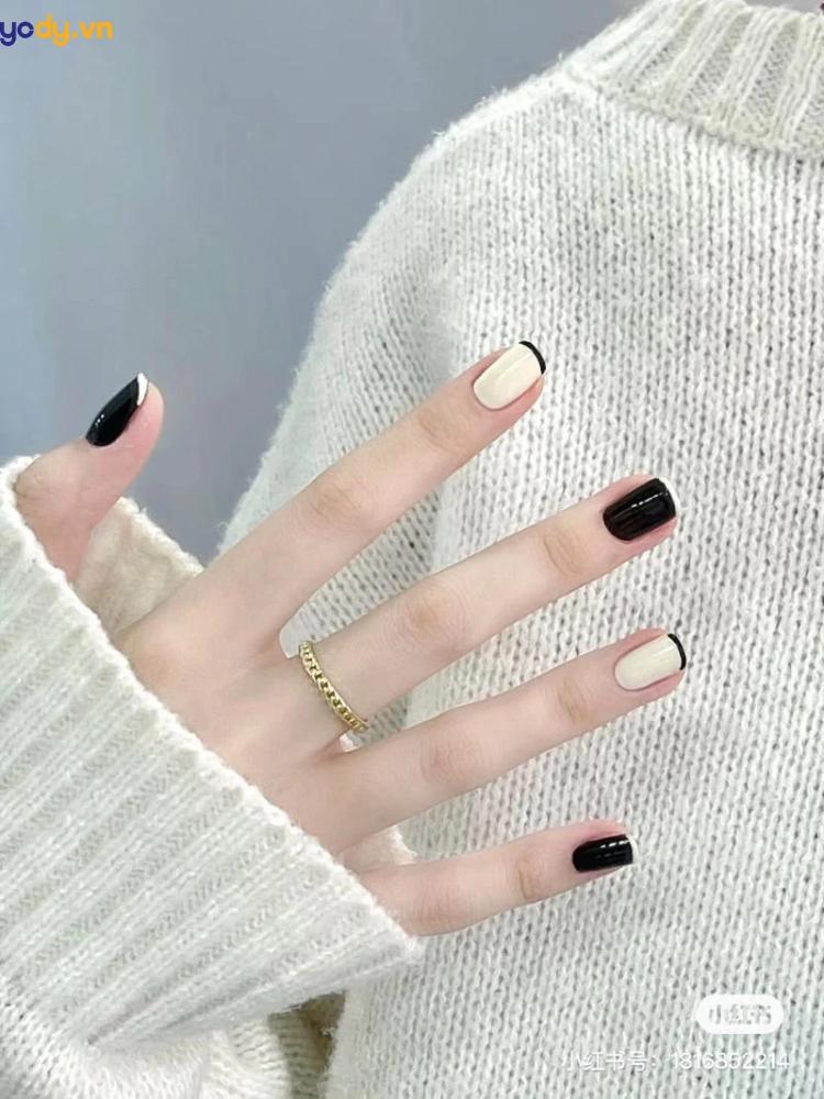 TOP 99+ mẫu nail đen trắng DẪN ĐẦU XU HƯỚNG, không lo ĐỤNG HÀNG