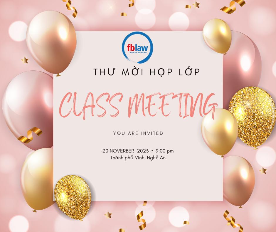 Mẫu Giấy mời họp lớp, thư mời họp lớp mới nhất