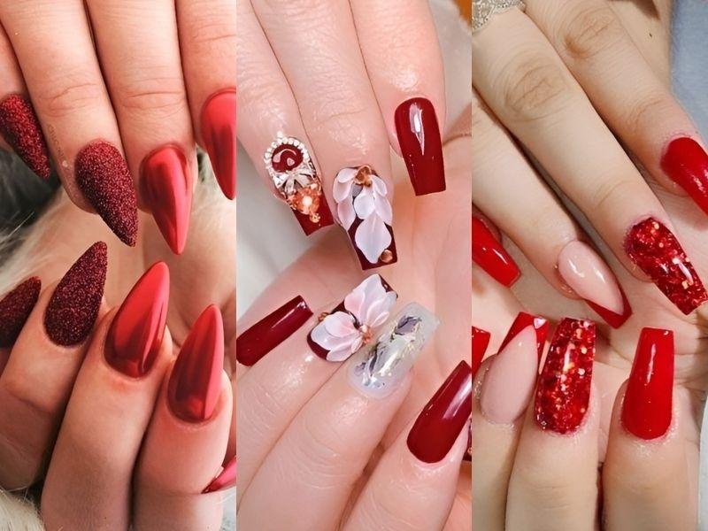20+ mẫu nail màu đỏ nổi bật, sáng da cực đỉnh