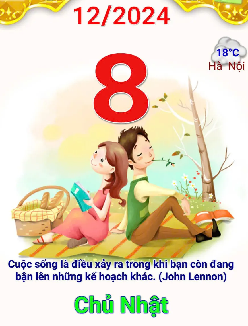 Lịch âm 8/12 chính xác nhất, lịch vạn niên ngày 8/12/2024