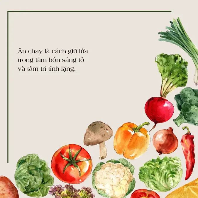 Những stt ăn chay cho lòng thanh tịnh