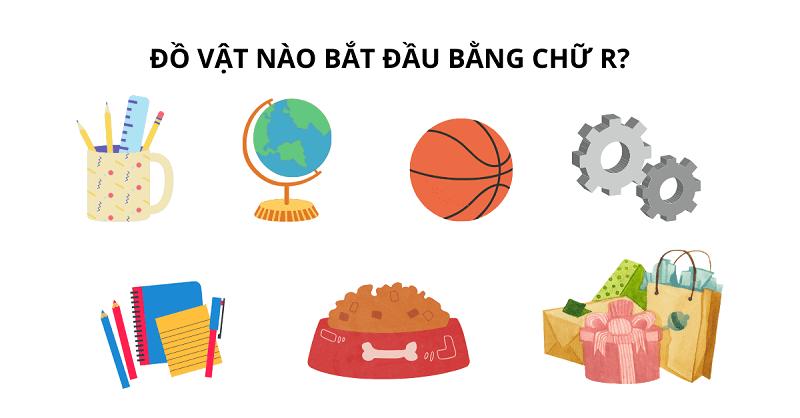 Tên các đồ vật bắt đầu bằng chữ r. (Ảnh: Sưu tầm Internet)