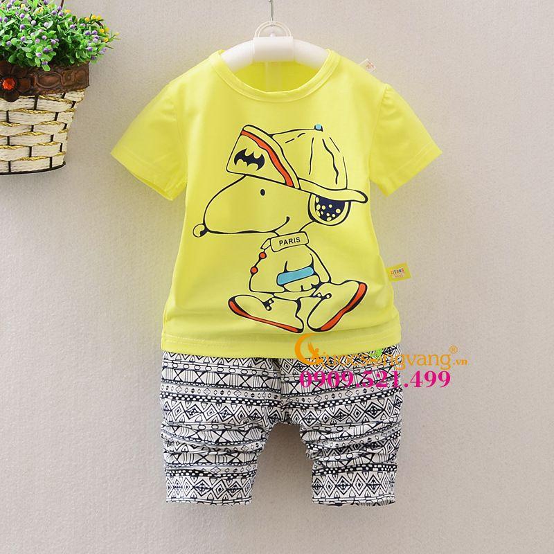 Bộ quần áo bé gái cộc tay set đồ bé gái đẹp GLSET025-Vàng                           - 5050721                                                          Yêu thích