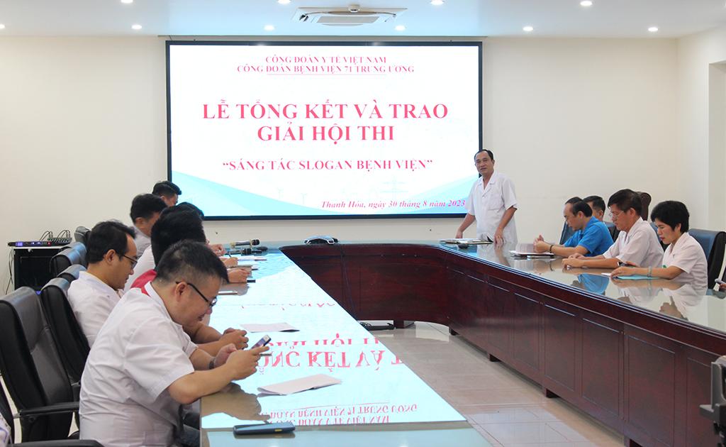 KẾT QUẢ CUỘC THI SÁNG TÁC SLOGAN CHO BỆNH VIỆN 71 TRUNG ƯƠNG