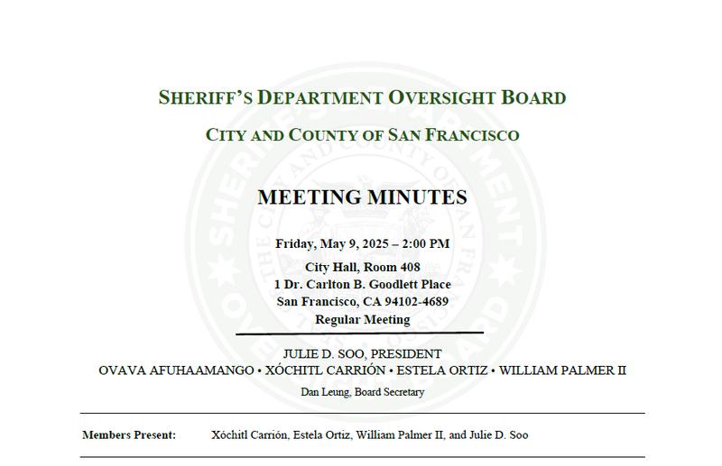 May 9, 2025 Meeting Minutes