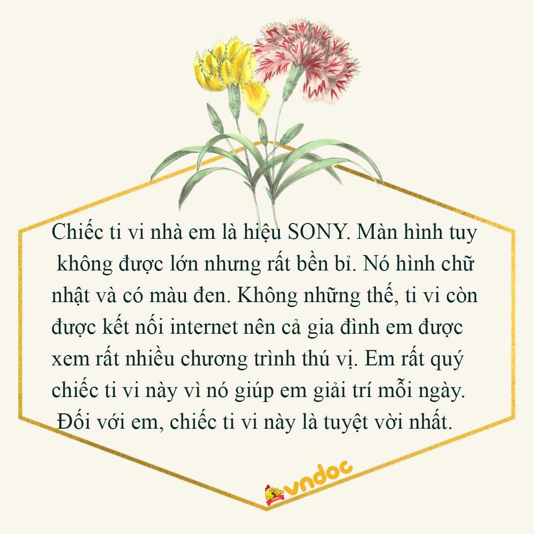 Viết 4-5 câu tả một đồ vật em yêu thích (78 mẫu)