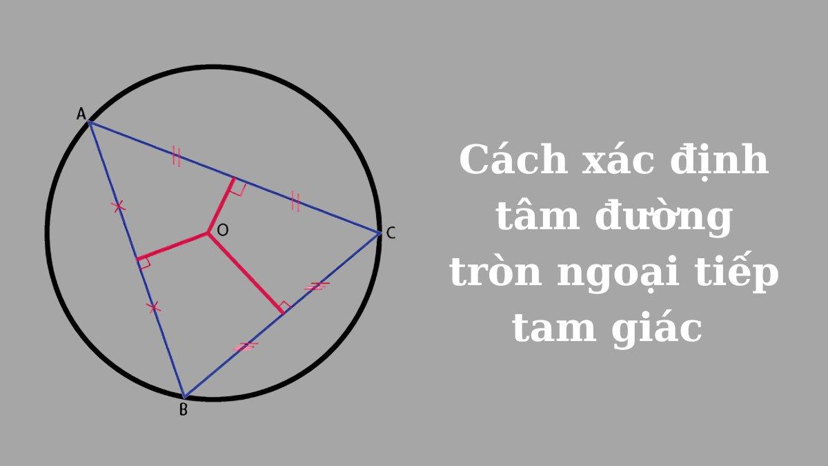 Cách xác định tâm đường tròn ngoại tiếp tam giác đơn giản