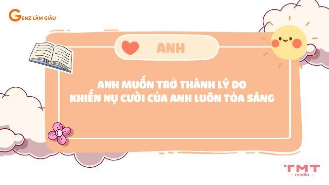 Những câu thả thính tên Anh, Ánh hay ấn tượng, độc đáo, ngọt ngào