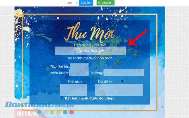 Hướng dẫn tạo thiệp mời họp lớp trực tuyến