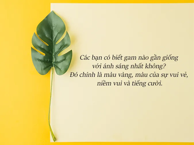 70 stt màu vàng, câu nói thả thính về màu vàng hay và thú vị