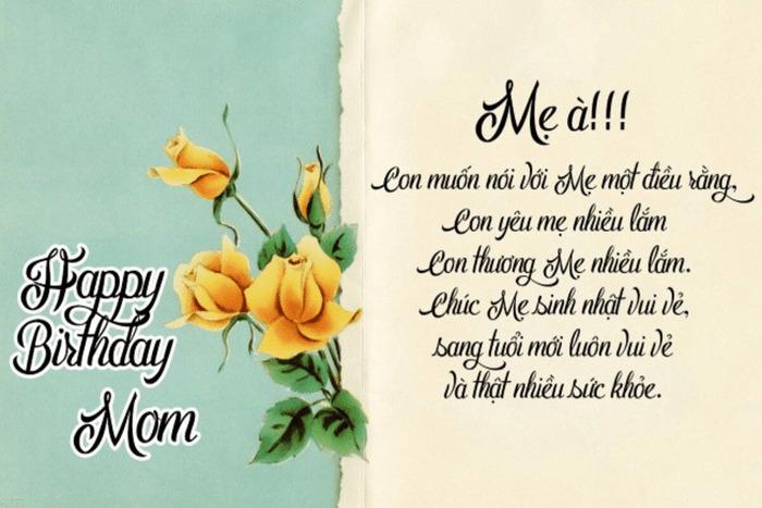 Lời chúc sinh nhật mẹ