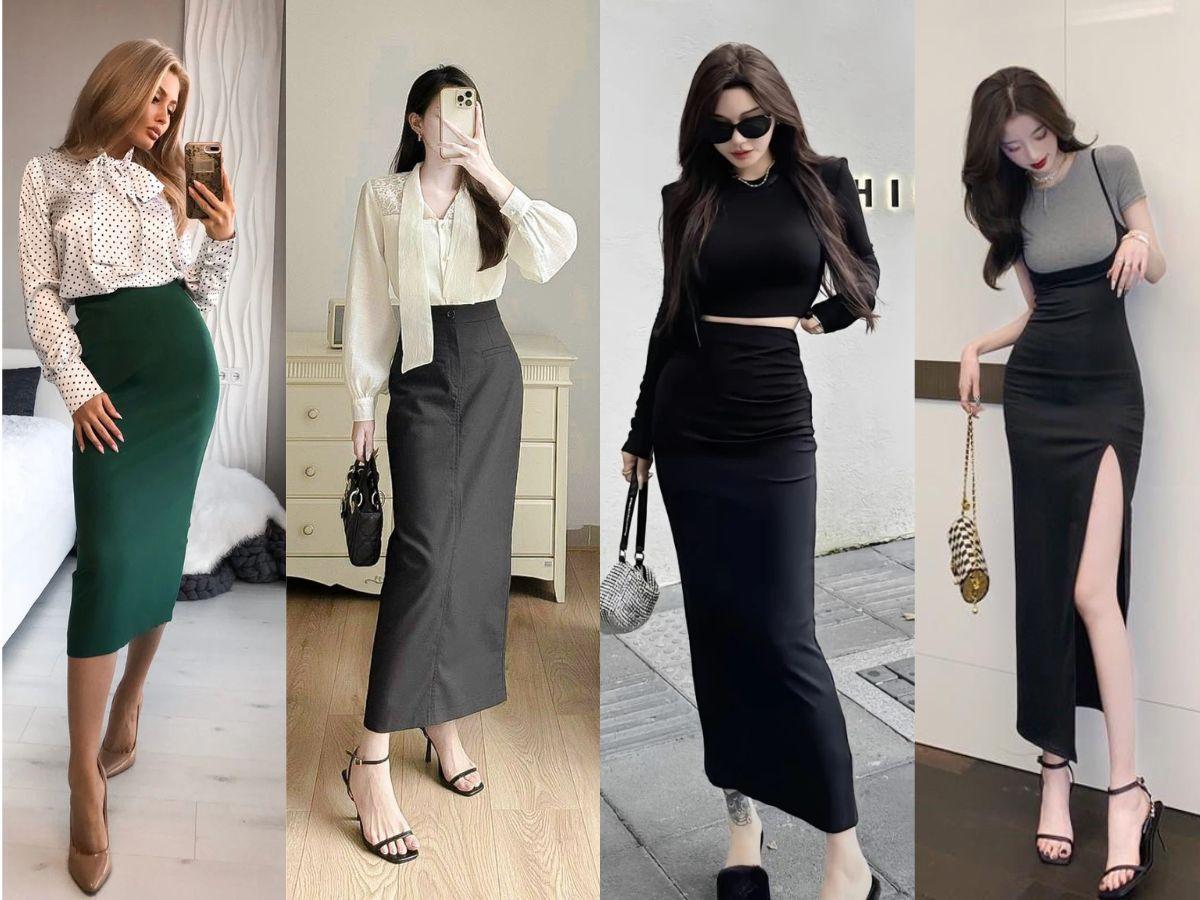 Phối Đồ Với Chân Váy Ôm Dài: 20+ Cách Mix&Match Chuẩn Trend