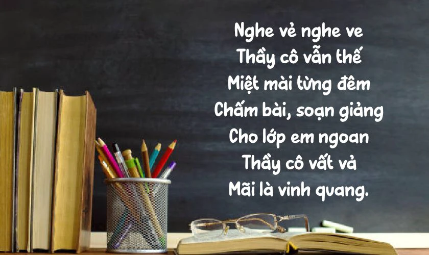 Bài vè 20/11 về thầy cô ngắn, vui, hay đăng báo tường