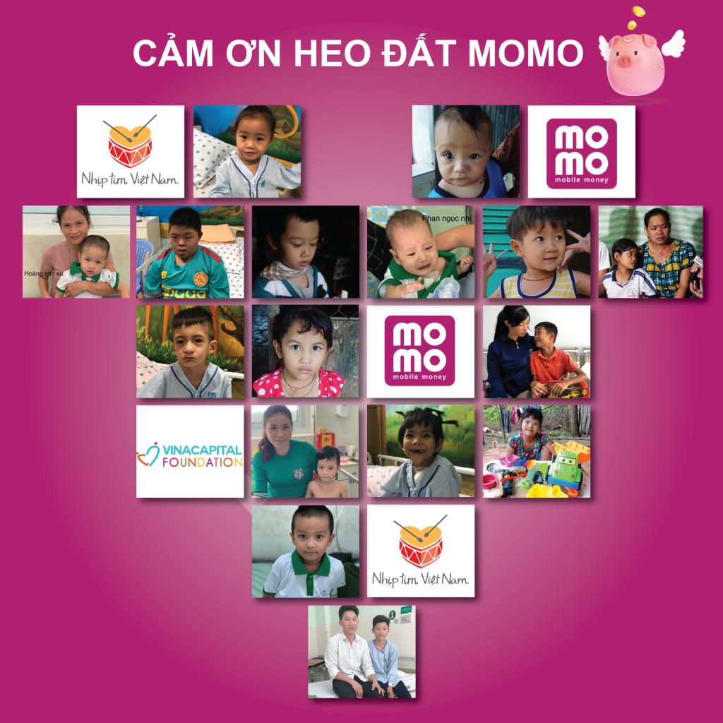 Cảm ơn Heo Đất MoMo đã đem đến trái tim khỏe mạnh cho các bé thơ!