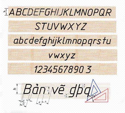 Ghi chữ – số – kích thước trong bản vẽ kỹ thuật