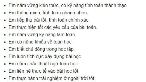 Mẫu nhận xét lớp 3 theo Thông tư 27 năm 2025