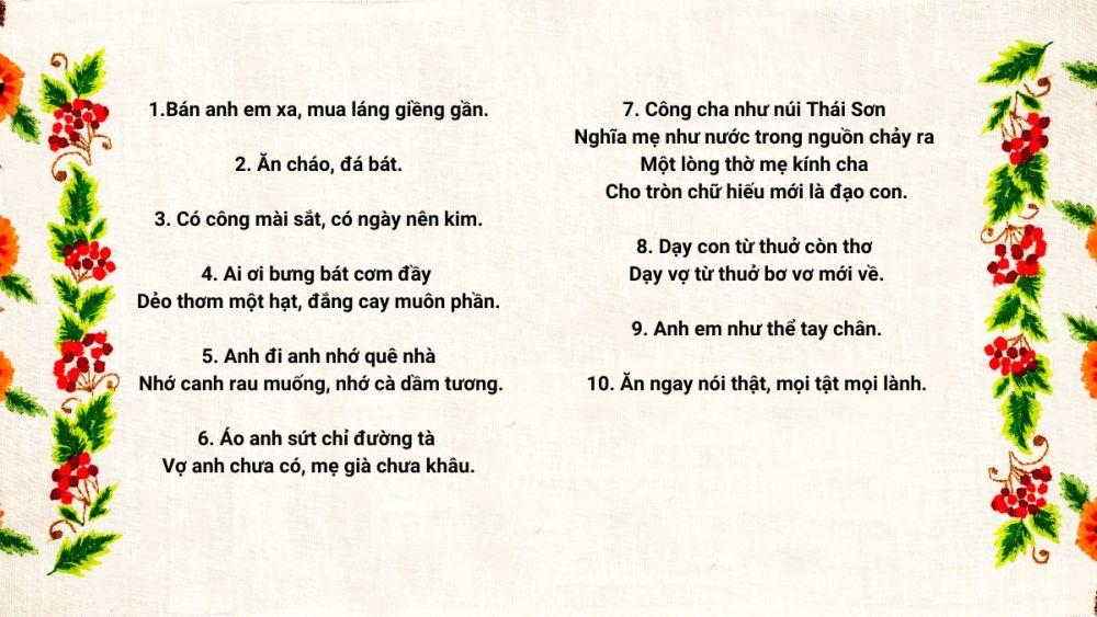 Tổng hợp 40+ câu ca dao tục ngữ Việt Nam hay, ý nghĩa