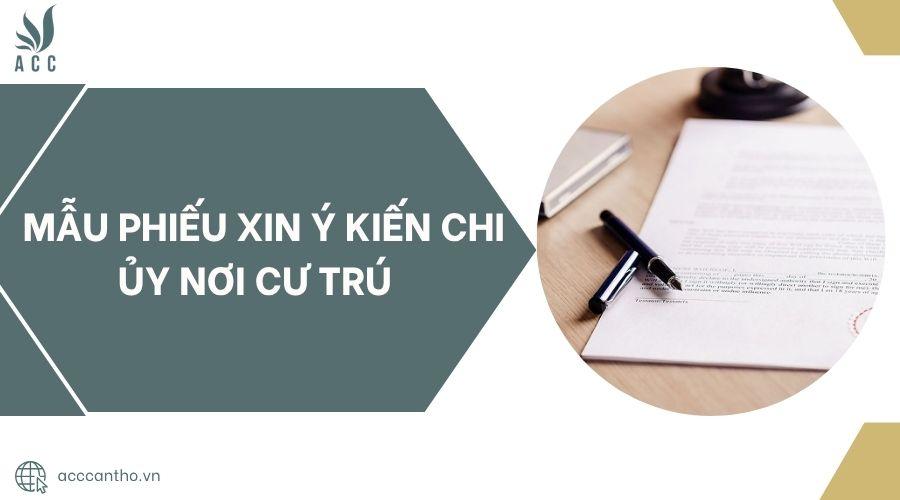 Mẫu phiếu xin ý kiến chi ủy nơi cư trú