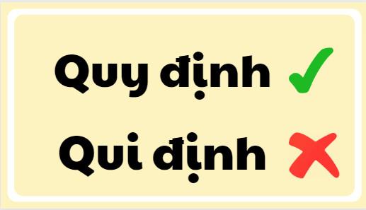 Qui định hay quy định đúng chính tả?