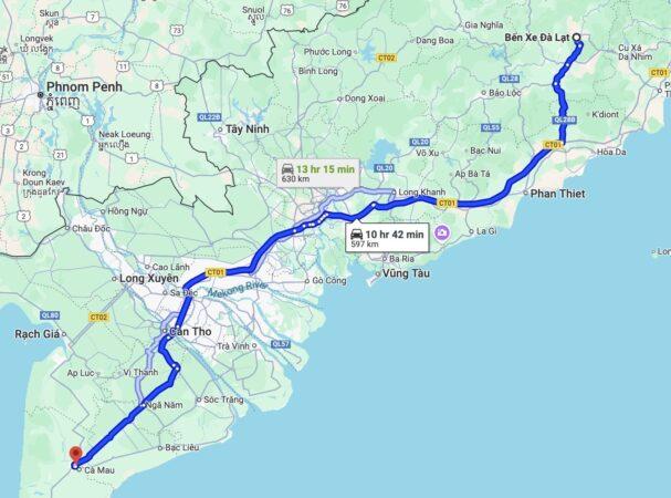 Xe An Hoà Hiệp đi Đà Lạt từ Cà Mau: Lịch chạy, giá vé mới nhất 2025