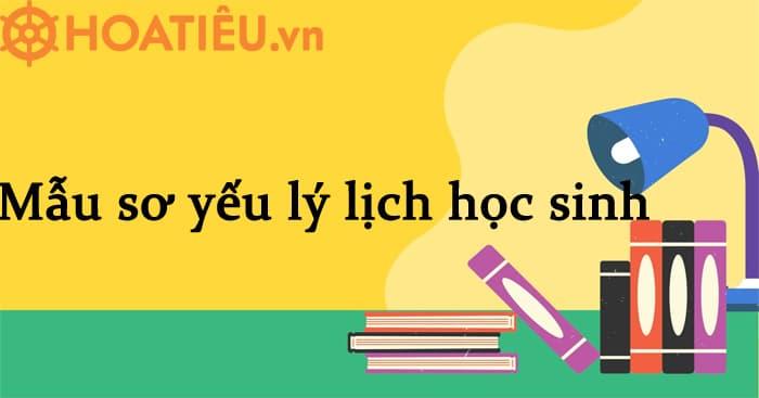 Mẫu sơ yếu lý lịch học sinh THCS 2025