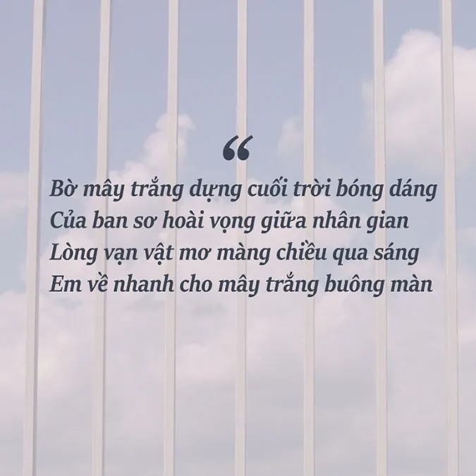 Những bài thơ về mây trời, núi, gió và biển 1