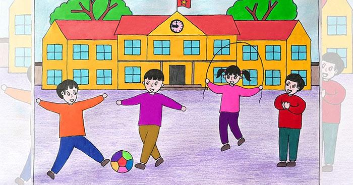 Tập làm văn lớp 5: Tả cảnh sân trường giờ ra chơi (Sơ đồ tư duy)                                   3 Dàn ý & 37 bài tả giờ ra chơi hay nhất