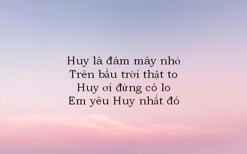 Thả thính tên Huy cực dính bằng tuyển tập thơ vui siêu ấn tượng
