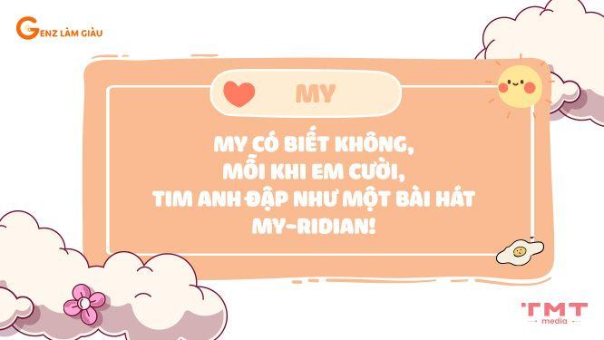99+ Câu thả thính tên My hay, siêu cute, lãng mạn, hài hước
