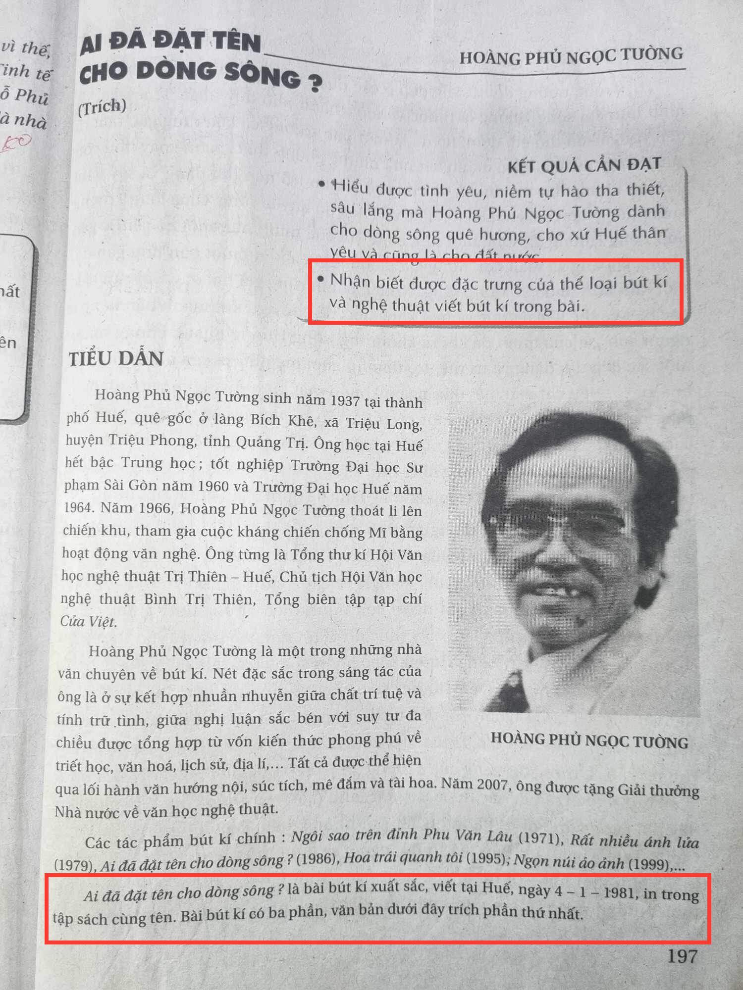 Tác phẩm "Ai đã đặt tên cho dòng sông?" là bút kí hay tùy bút?