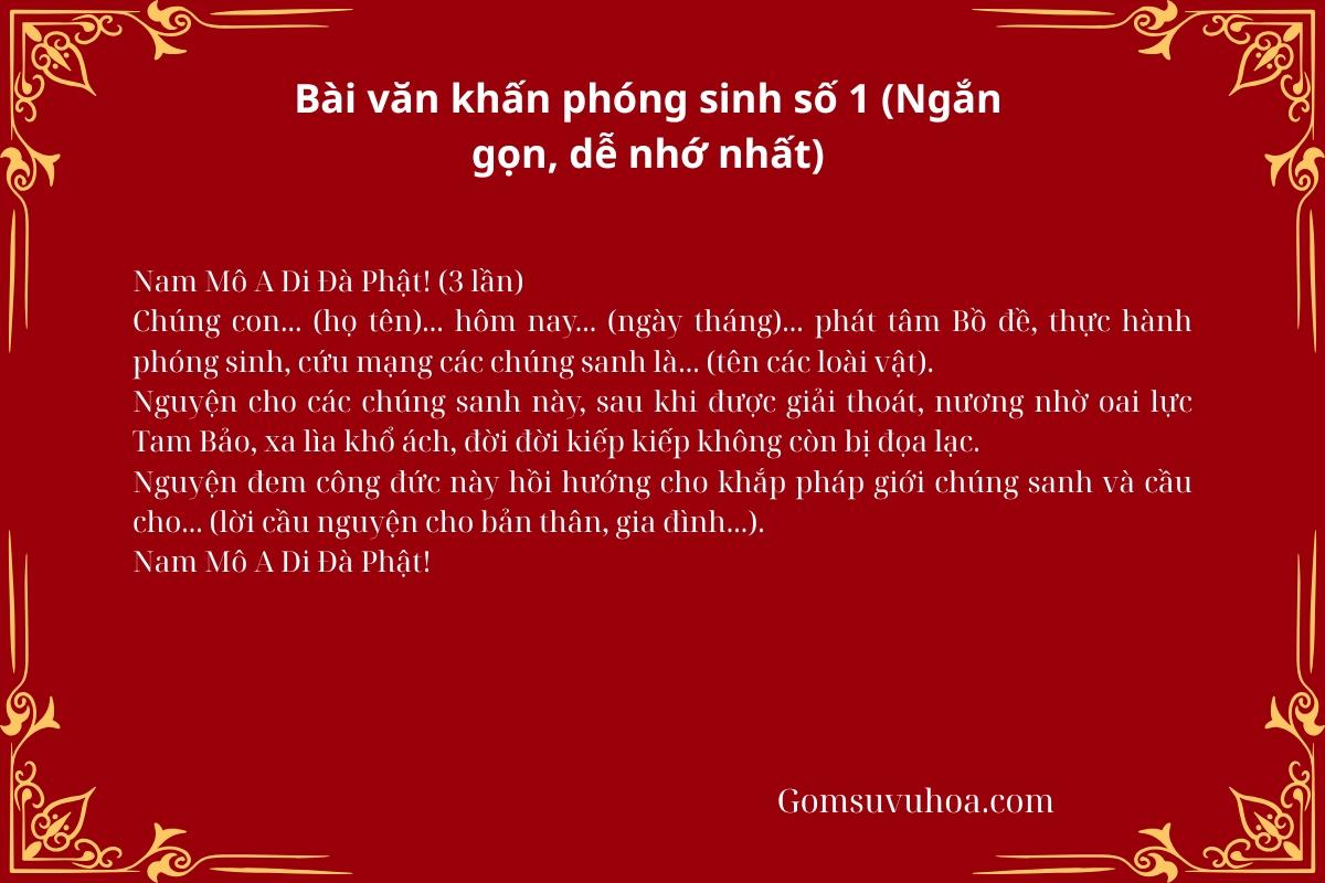 Văn khấn phóng sinh đơn giản: Nghi thức chuẩn, tránh sai lầm