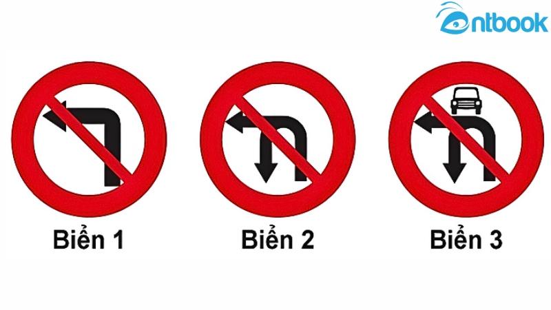 Biển nào cấm các phương tiện rẽ trái? 99% học viên hay nhầm lẫn