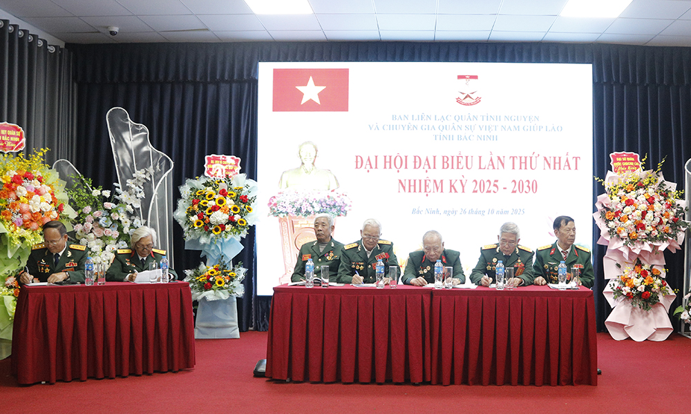 Ban liên lạc Quân tình nguyện và chuyên gia quân sự Việt Nam giúp Lào tỉnh Bắc Ninh tổ chức Đại hội lần thứ Nhất