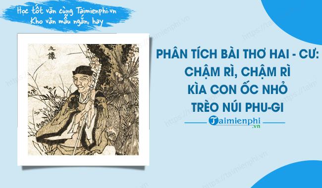 Phân tích bài thơ hai-cư của Issa: Chậm rì, chậm rì/ Kìa con ốc nhỏ/ Trèo núi Phu-gi
