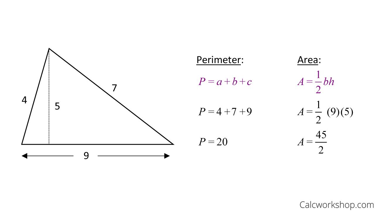 Công thức tính diện tích tam giác chi tiết