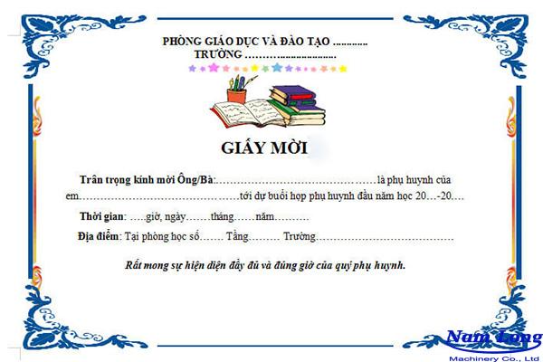 Tải mẫu giấy mời họp phụ huynh đẹp [Tải ngay]