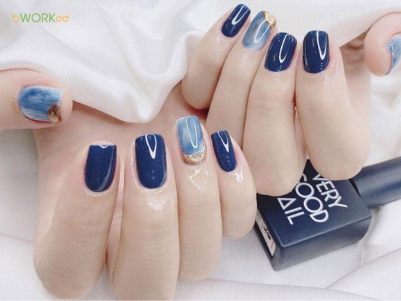 Top Mẫu Nail Màu Xanh Đẹp Sang Trọng & Thời Thượng 2026